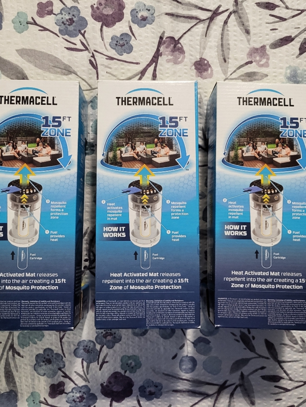 3-pack Thermacell Patio Shield Mosquito Repellent - NEW - Picture 2 of 4